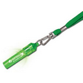 Green Light Up Whistle w/ Lanyard